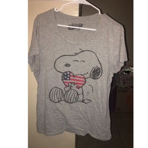 Snoopy Hugging Heart T Shirt